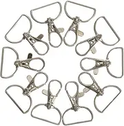 KALLORY 12pcs Metal Lobster Clasps with Swivel Design Versatile Snap Hooks for Keychains Bags DIY Projects and Crafts for Dog Collars Luggage Straps and More