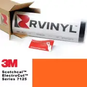 3M 7125 Scotchcal Light Orange 54 Vinyl Film Sign Craft Hobby Decal Sheet Roll