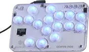 Haute42 Leverless Controller Arcade Stick: S16-C Leverless Controller with Kailh Crystal Low-Profile Switches,Leverless Arcade Controller Street Fight for PC/PS3/PS4/Switch Support Hot Swap & SOCD