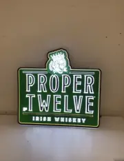 proper twelve irish whiskey led sign