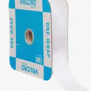 TidyWrap Reusable Cable Ties - Custom Length, 45ft Roll, White - Perfect for Org