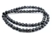 Round Labradorite Beads 10mm Black Gemstone 16 Inch Strand