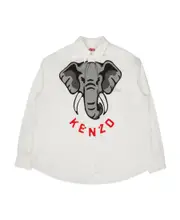 Kenzo Elephant Printed T-Shirt FR39,FR40,FR41,FR42 White