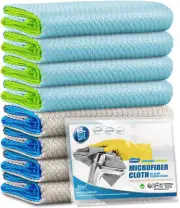 Glass Cleaning Cloth Lint Free Window Mirror Polishing Streak Free Microfiber Ki