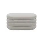 [James Lane] Milana Storage Bench Boucle Pumice