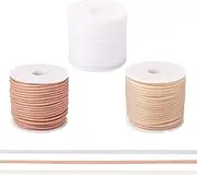 Beadthoven 32.8 Yards Hollow Pipe Rubber Tubing Cords 2mm Mixed Light Color Rubber Tube Knitting Barber Cord for Stitch Savers 1mm Hole Silicone Tube Pipe for DIY Bracelet Beading Jewelry Making