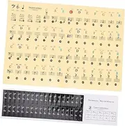 QUMIIRITY 1 Bag of Beginner Piano Keyboard Introductory Stickers No Adhesive Piano Keys Decals