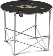Purdue Boilermakers Collapsible Round Table with 4 Cup Holders and Carry Bag