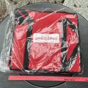 2 Seamless Bags Pizza/Food Delivery Bag Thermal Insulation Red GRUBHUB Door Dash
