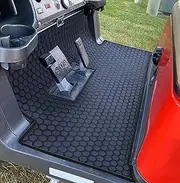 Matericuo Golf Cart Floor Liner Mat Full Coverage Custom Fit for 2 and 2+2 Club Car Models Precedent 2004-2024/Onward & Tempo (2017-2024)/Villager & V4L (2019-2024 Black