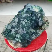 38.5LB NATURAL Green Cube FLUORITE Quartz Crystal Cluster Mineral Specimen
