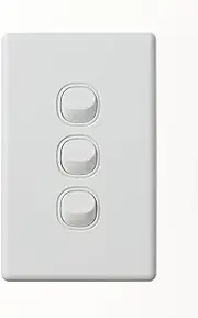 Beacon Lighting Lucci Power Gravity 3 Gang Switch Only in Matte White