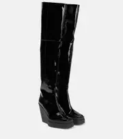 [Gia Borghini] Gia Borghini Gia 31 patent leather over-the-knee boots AU 8 black