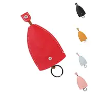 Leather Key Pouch With Pull Strap Case Holder Bag Ring Organizer House Car Keys