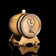 Custom Engraved American Oak Barrel - Initials & Name for Unique Aging Experi...