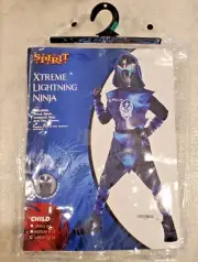 Xtreme LIGHTNING NINJA Halloween Costume ~ Child Large 12-14 ~ Spirit Halloween