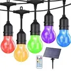 Color Changing Outdoor String Lights 35FT RGB LED Patio Lights with Remote, W...