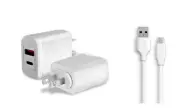 Wall AC Home Charger+6ft Long USB Cord Cable for Tracfone Nokia 2760 Flip N139DL
