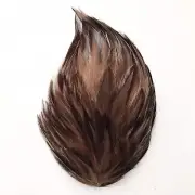 VINTAGE Paris MILLINERY Rich SHINY BROWN Hackle FEATHER PAD Costume HATS DERBY
