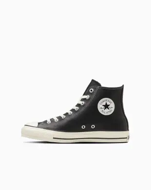 日本限定 Converse LEATHER ALL STAR Ⓡ HI 高筒 皮革 黑色/ 27 cm