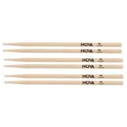Vic Firth Nova 5AN Nylon Tip 3 Pairs American Hickory Drumsticks