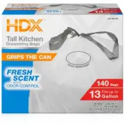 13 Gallon Scented Flex Drawstring Kitchen Trash Bags (140-Count)