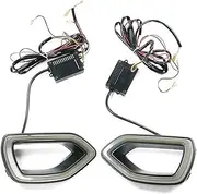 Compatible For Dodge Charger SRT/Scat Pack 2015-2021 ，Car Led Dynamic ​DRL Fog Lamp Front Middle Grille Turn Signal Light