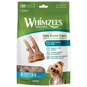 Whimzees Antler Value Bag Dog Treat S 24pk