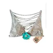 NWT Betsey Johnson Bralet Swim Top Pearl & Crystal Embellishment Size L