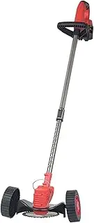 Electric Cordless Grass Trimmer Portable Lawn Mower Small Household, Lithium Battery Lawn Mower with Wheels and Battery Weeder Pruning Garden Power