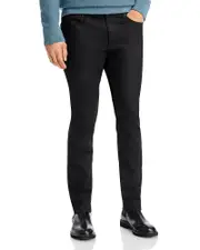 John Varvatos Star Usa Bowery Slim Straight Fit Jeans in Jet Black
