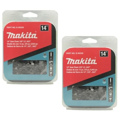 Makita E-00228 3/8in LP .043in Saw Chain Replacement for XCU02 XCU03 (2-Pack)