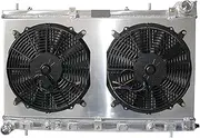 2 Rows Forester XT Radiator With Fan Shroud Compatible With Subaru 2.5L H4 Aluminum 2004-2005 TURBO 2812 Automatic Manual 45119SA000