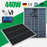 440W 12V Mono Solar Panel Bifacial Home Off Gird Battery Charging Power 400Watt