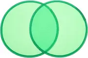 2pcs Mini Folding Fans Handheld Flying Disc Traditional Foldable Fans Dance Paddle Fan Fold Fan Foldable Round Fan Folding Hand Fans Flying Discs Plastic Green FRCOLOR