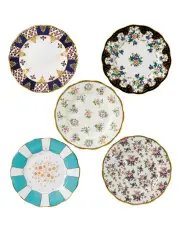[Royal Albert] 100 Years Set 5 Plates 20Cm 1900 40S