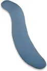 Money body pillow beads cushion 115x20 S-shaped (cool touch, Marmor mid blue)
