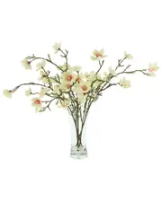 Creative Displays Pink Butterfly Magnolia Arrangement In A Glass Vase
