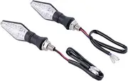 Motorcycle Indicators Flowing Turn Signal Lights 12LED Double Color Motorcycle Turn Signal Indicator Light Blinker for Motorbike Off Road