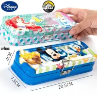 在飛比找蝦皮購物優惠-免運🛻馬口鐵盒正版迪士尼三層文具盒小學生鉛筆收納盒幼兒園男孩