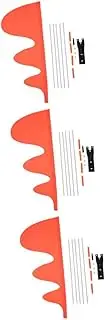 Sosoport 3 Sets Bicycle Safety Flag Fiberglass Pole Easy Mounting Bracket Weatherproof Universal Bike Trailer Flag