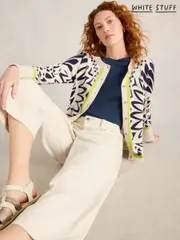 White Stuff White Lulu Printed Cardigan (F97325) | $127