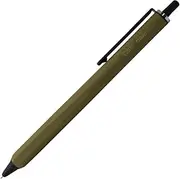 OHTO GS02 Roller Gel Pen, Retractable Needle Tip 0.5mm Fine Point, Khaki Barrel, Ultra-Quick Drying Black Gel Ink Pen, All-Metal Hybrid Body, GS02-G5-KK