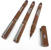 Uni Pin Fineliner Drawing Pen - Sepia Tone - 0.1mm - Pack of 3