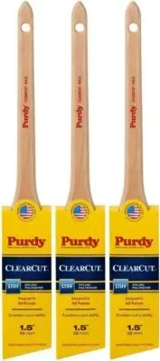 Purdy 144080115 Clearcut Series Dale Angular Trim Paint Brush, 1-1/2 inch - 3 Pa