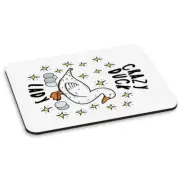 Crazy Duck Lady Stars PC Computer Mouse Mat Pad - Funny Animal Pet
