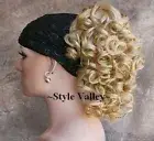 Blonde Mix Ponytail Hairpiece Medium Curly Claw Clip in/on Hair Piece Extension