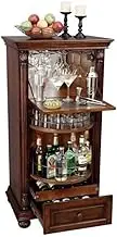 Home Bar Cognac Hide-A-Bar Wine Cabinet – Elegant Storage for Spirits & Glassware