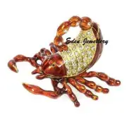 Bu5 Get 1 FREE Keepsake Trinket Crystal Jewellery Box SCORPIO Model JB1166