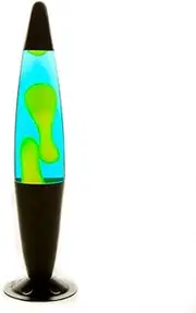 MDI Australia Peace Motion Lamp with Black Base Yellow Magma in Blue Liquid, 40 cm